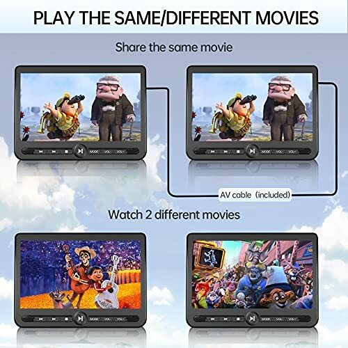 Arafuna 10.5" Dual Portable DVD Player