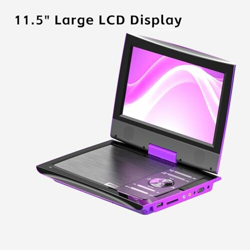 Portable DVD player with 11.5-inch large LCD display