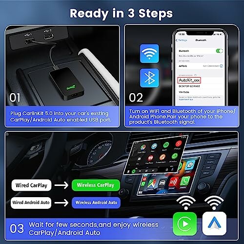 Steps to set up wireless CarPlay and Android Auto using Carlinkit 5.0.